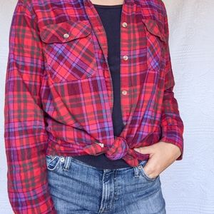 Eddie Bauer plaid button down flannel